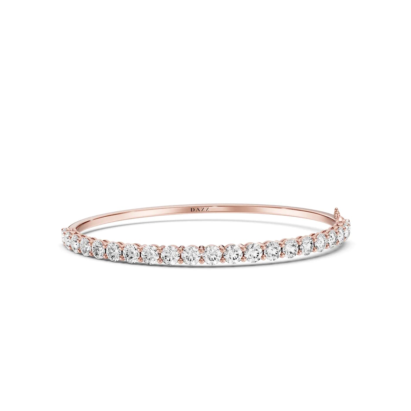 Round Diamond Bangle Bracelet, Round cut, Rose gold — DAZZ diamonds