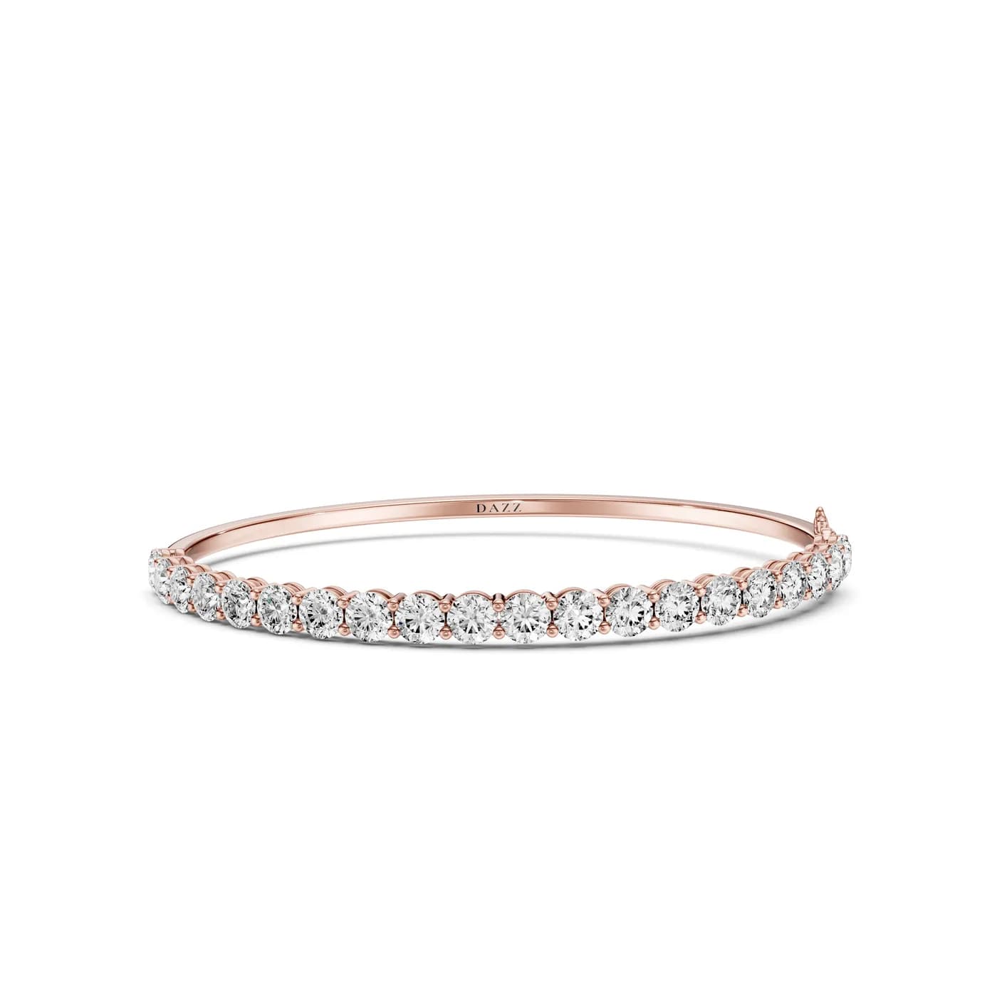 Round Diamond Bangle Bracelet, Round cut, Rose gold — DAZZ diamonds