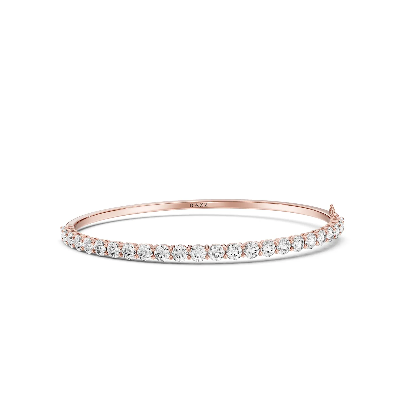 Round Diamond Bangle Bracelet, Round cut, Rose gold — DAZZ diamonds