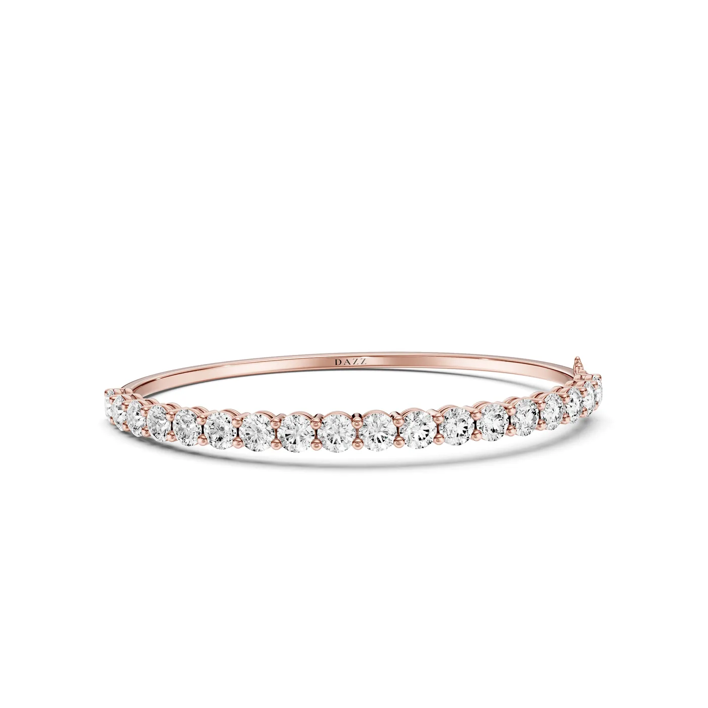 Round Diamond Bangle Bracelet, Rose gold — DAZZ diamonds