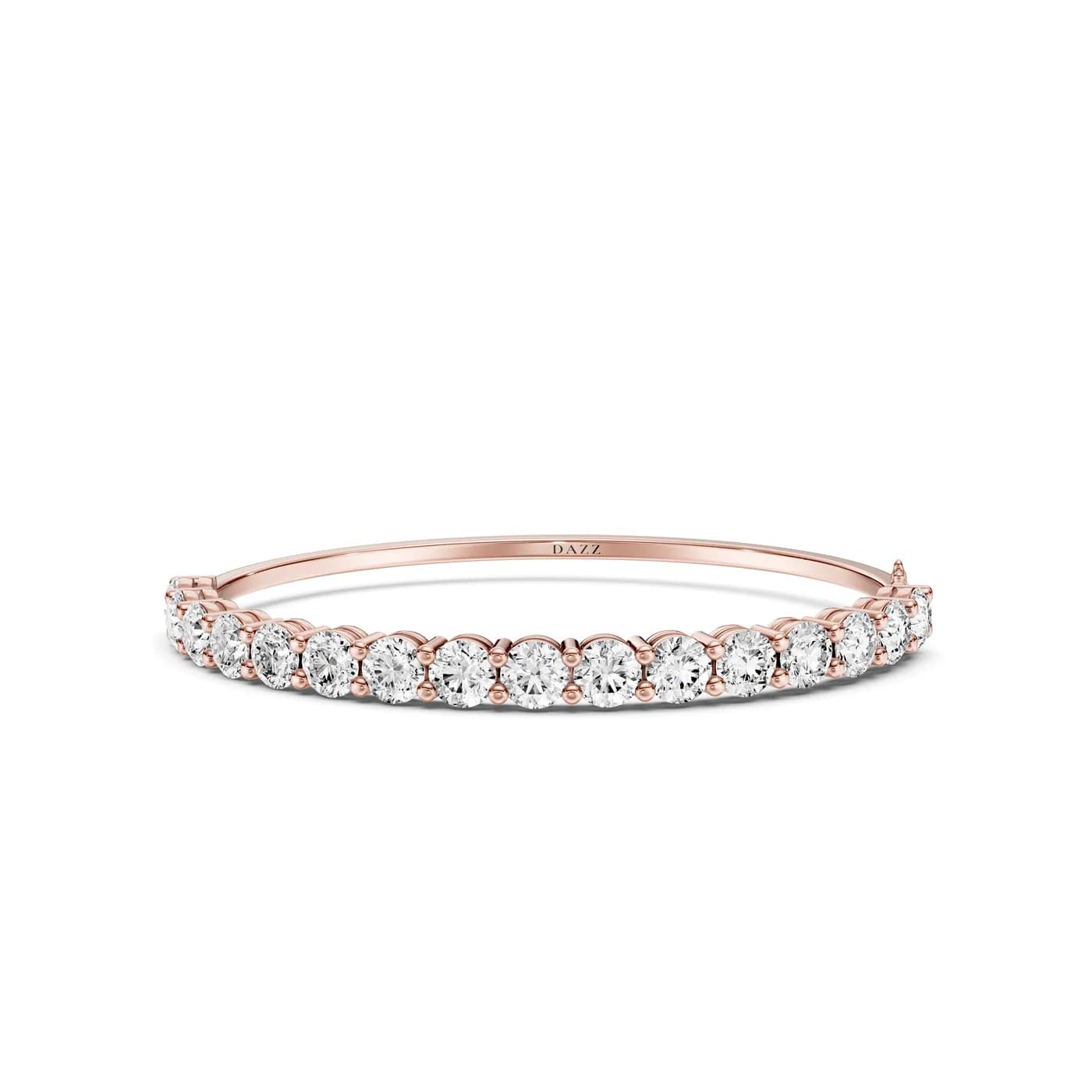 Round Diamond Bangle Bracelet, Rose gold — DAZZ diamonds