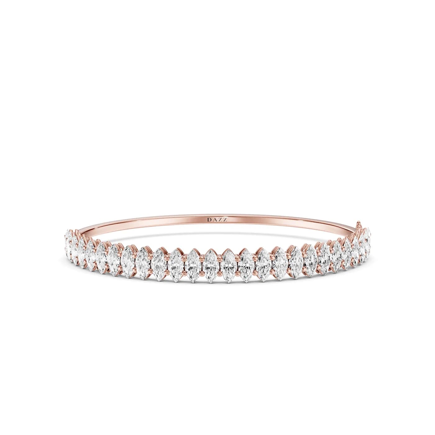 Marquise Diamond Bangle Bracelet, Marquise cut, Rose gold — DAZZ diamonds