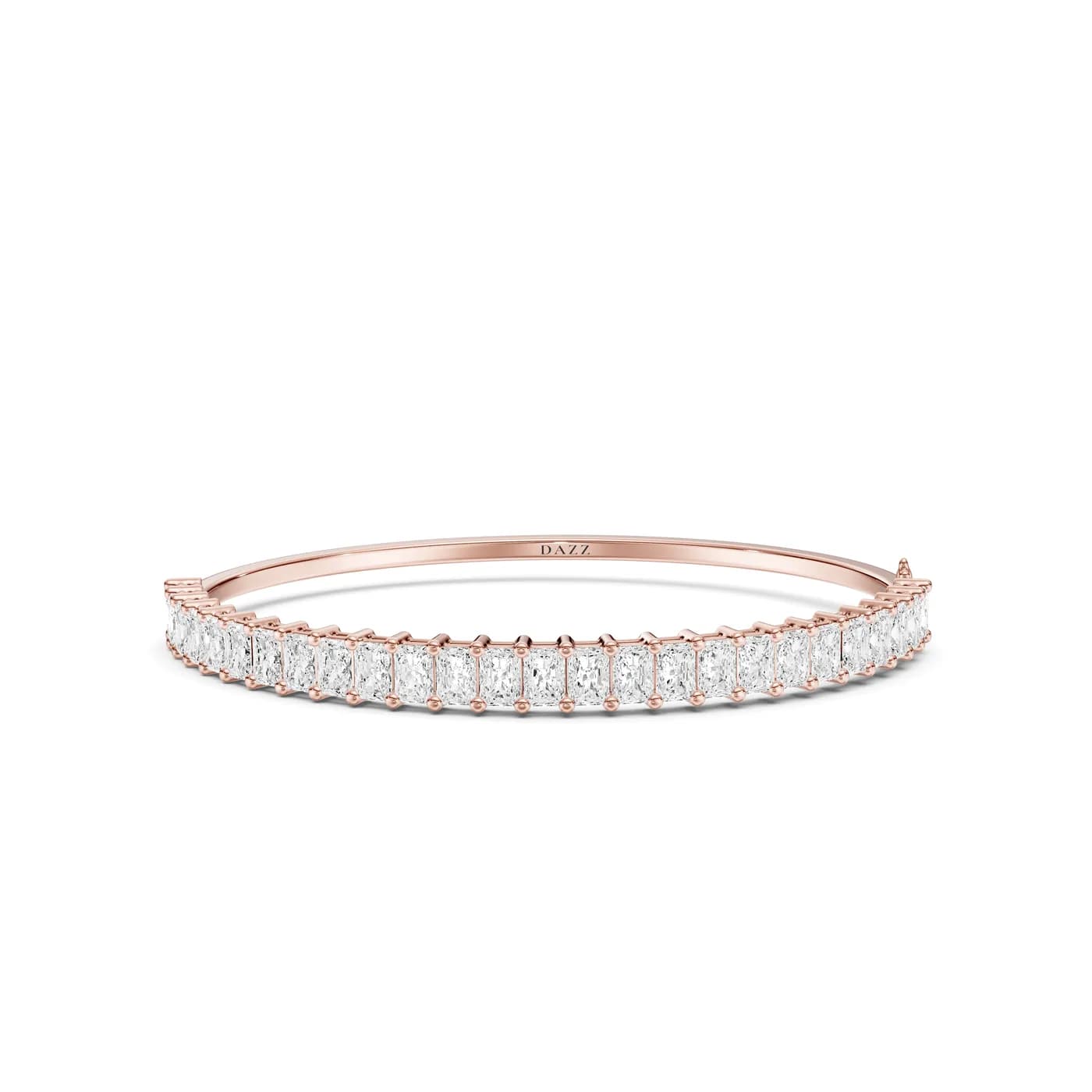 Radiant Diamond Bangle Bracelet, Rose gold — DAZZ diamonds