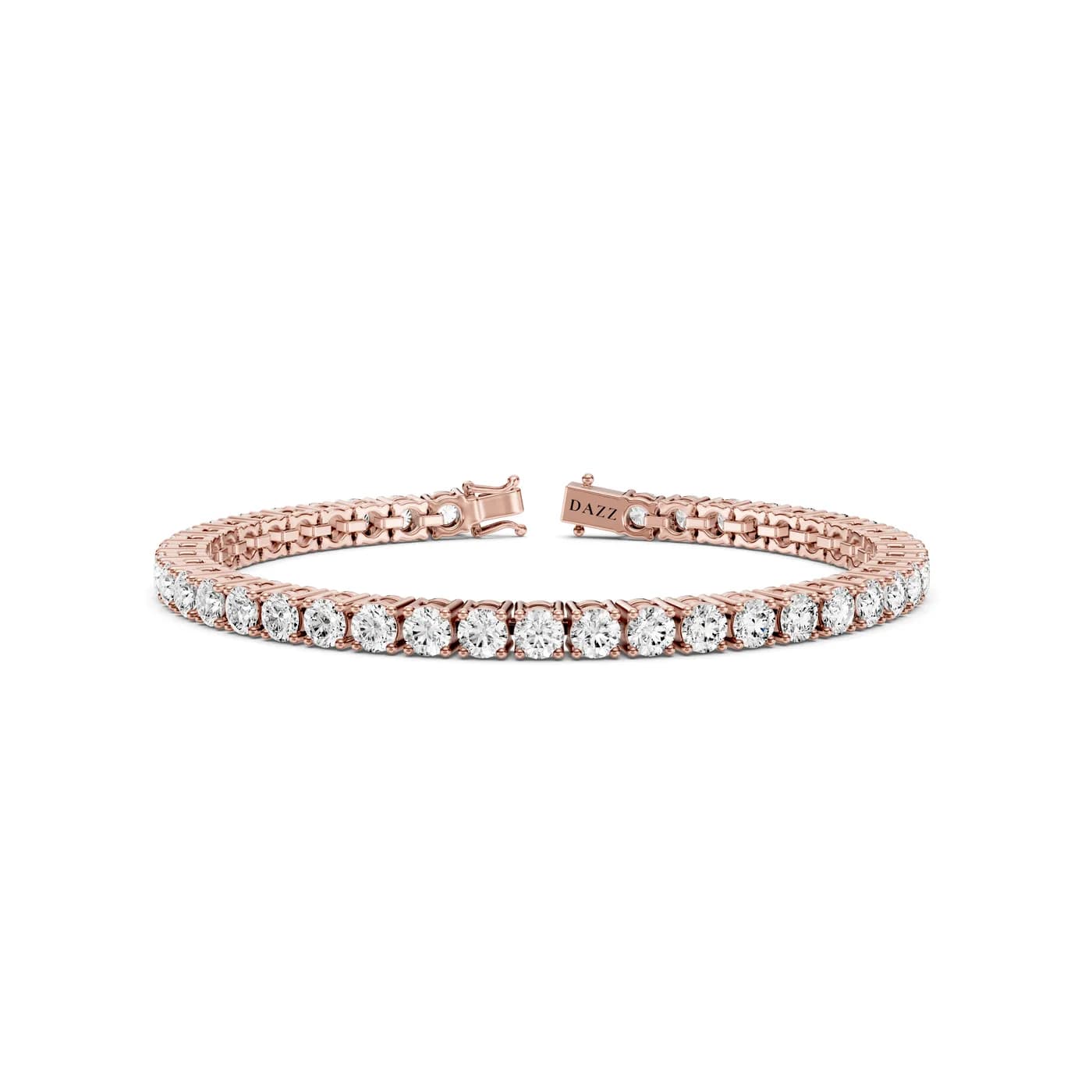 Round Diamond Tennis Bracelet, Rose gold — DAZZ diamonds