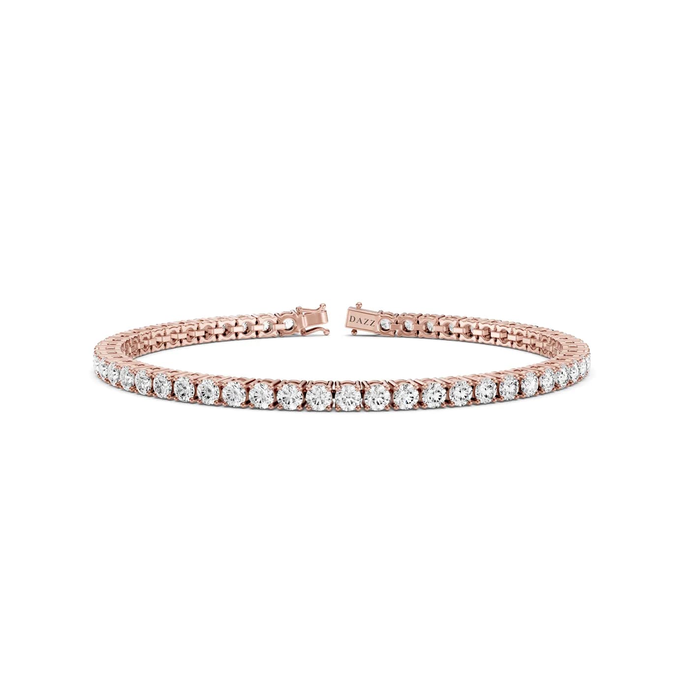 Round Diamond Tennis Bracelet, Rose gold — DAZZ diamonds