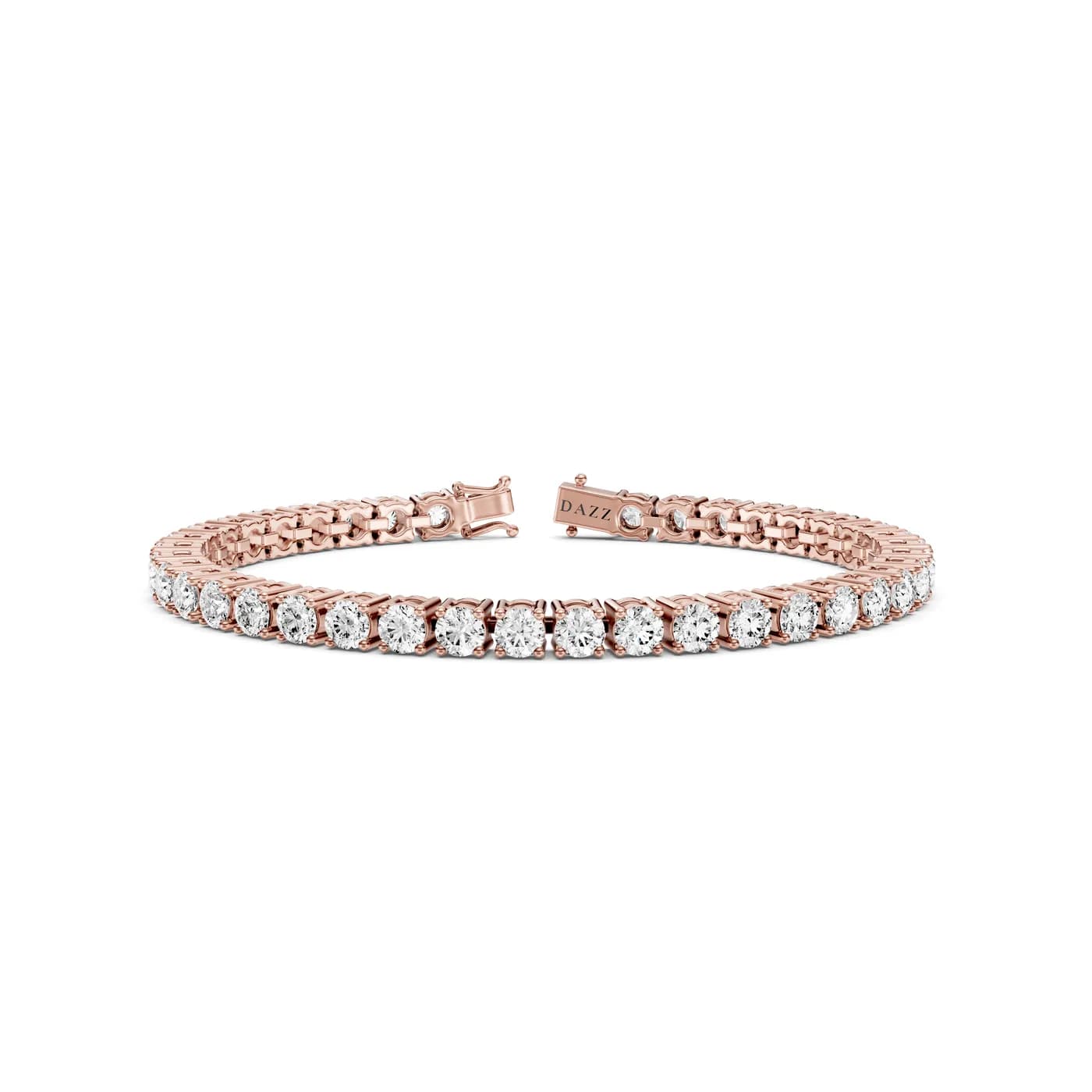 Round Diamond Tennis Bracelet, Round cut, Rose gold — DAZZ diamonds