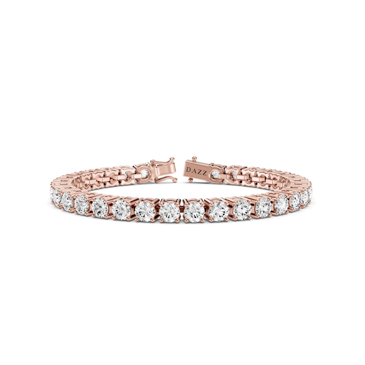 Round Diamond Tennis Bracelet, Rose gold — DAZZ diamonds