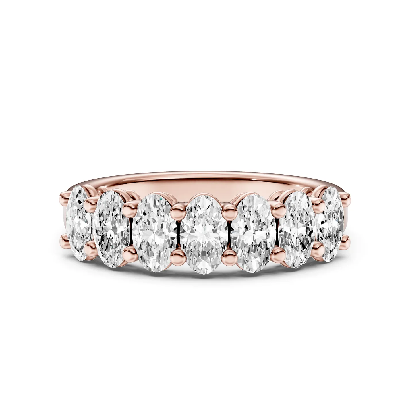 Half Eternity Ring — Oval, Oval cut, Rose gold — DAZZ diamonds
