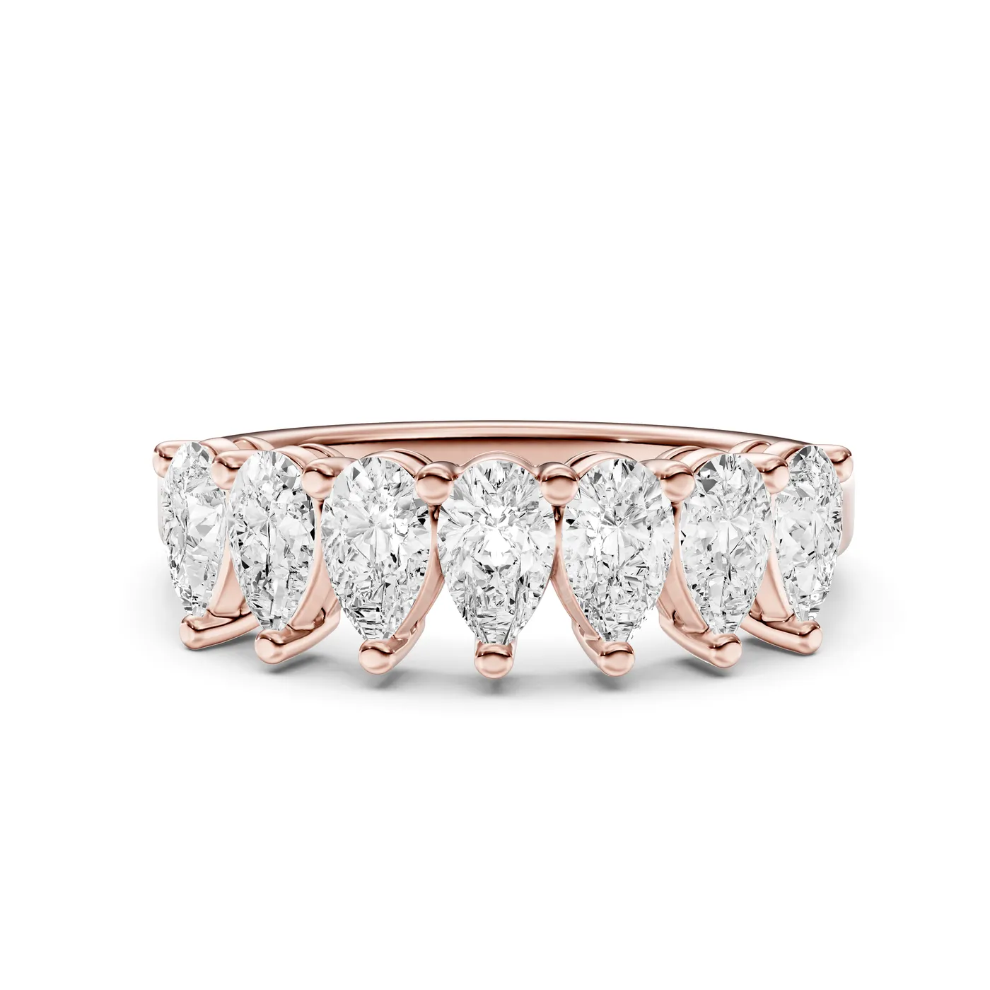 Half Eternity Ring — Pear, Pear cut, Rose gold — DAZZ diamonds