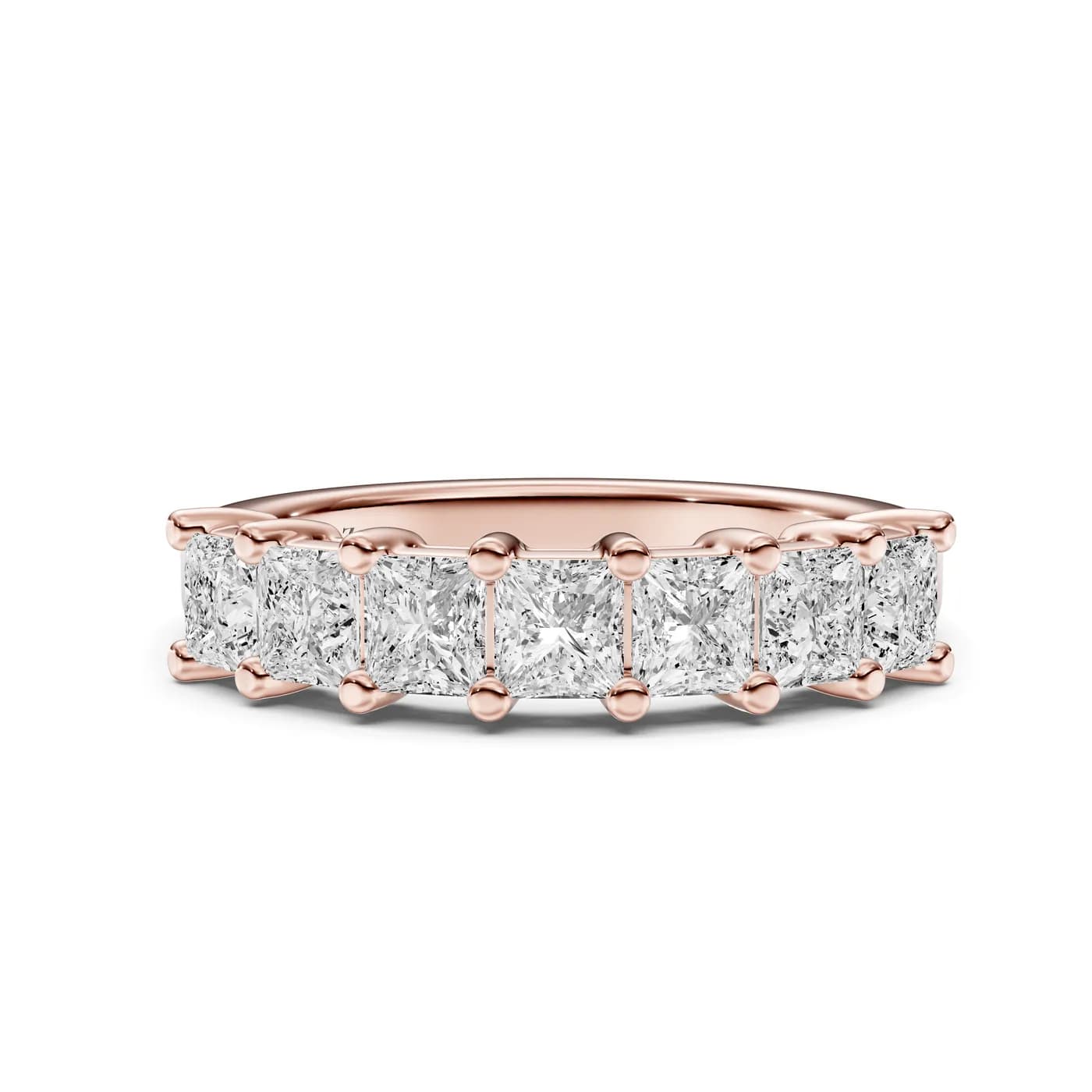 Half Eternity Ring — Princess, Princess cut, Rose gold — DAZZ diamonds
