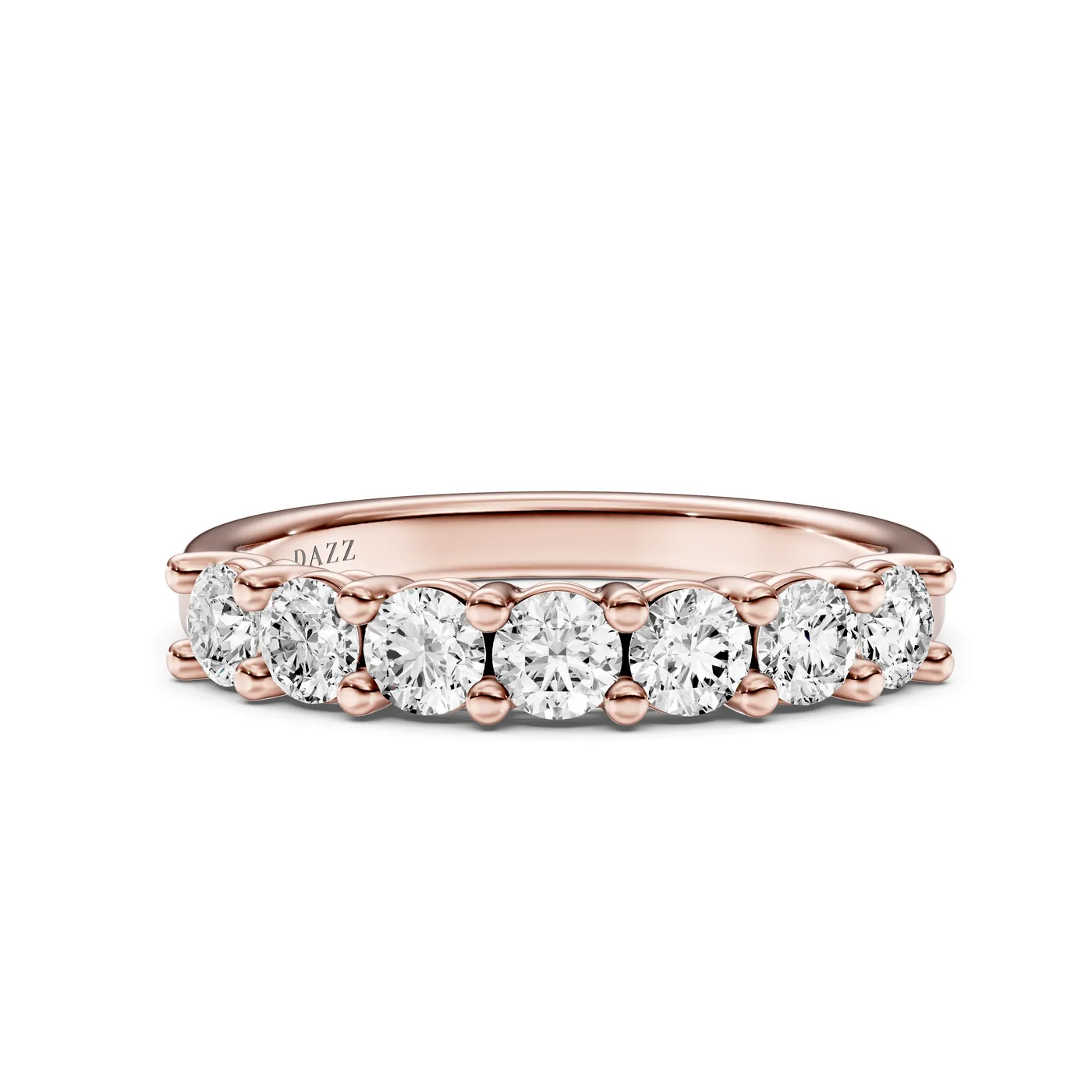 Half Eternity Ring — Round, Round cut, Rose gold — DAZZ diamonds