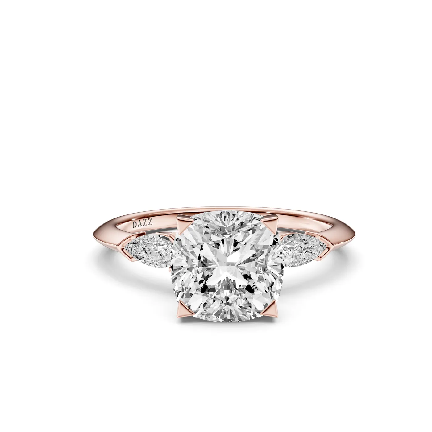 DAZZ Ring — Cushion, Cushion cut, Rose gold — DAZZ diamonds
