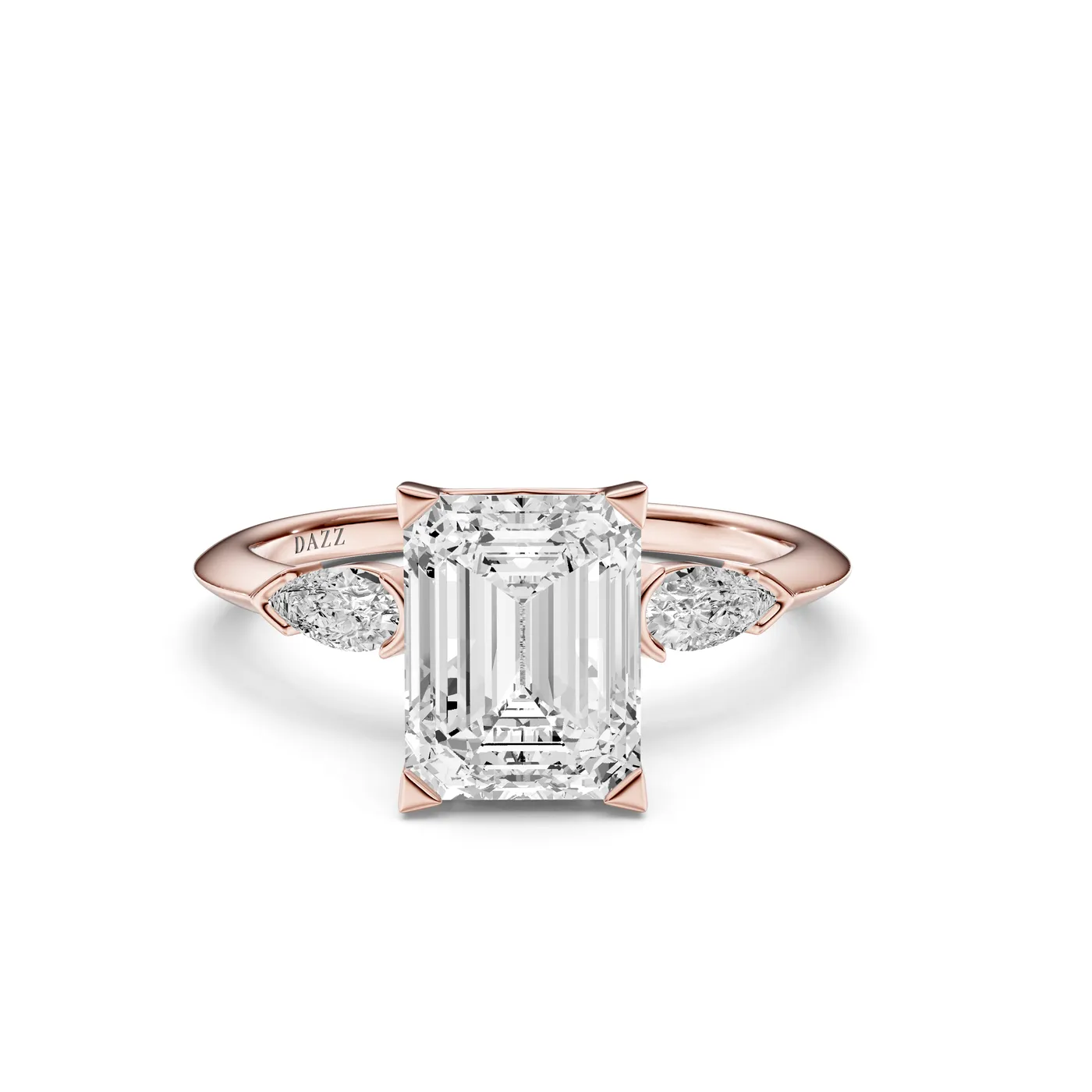 Emerald DAZZ Ring, Rose gold — DAZZ diamonds