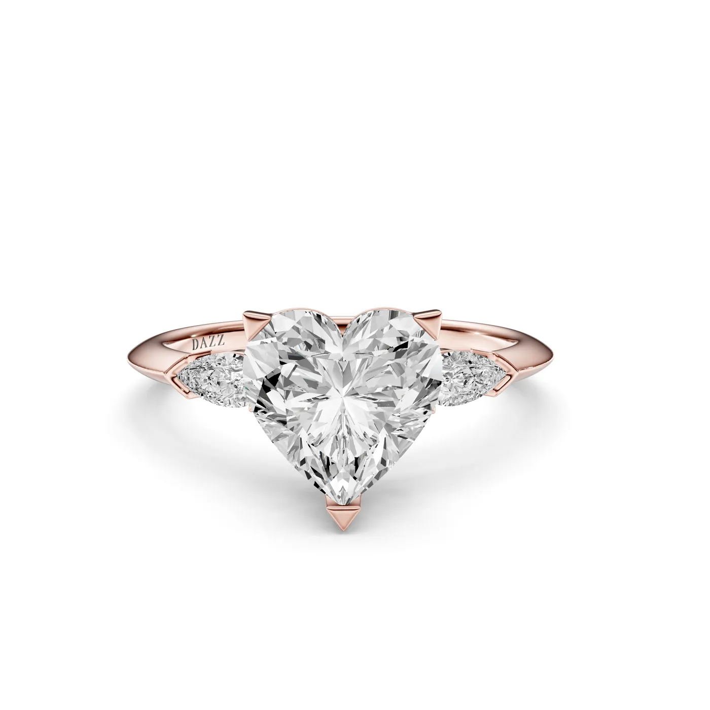 DAZZ Ring — Heart, Heart cut, Rose gold — DAZZ diamonds