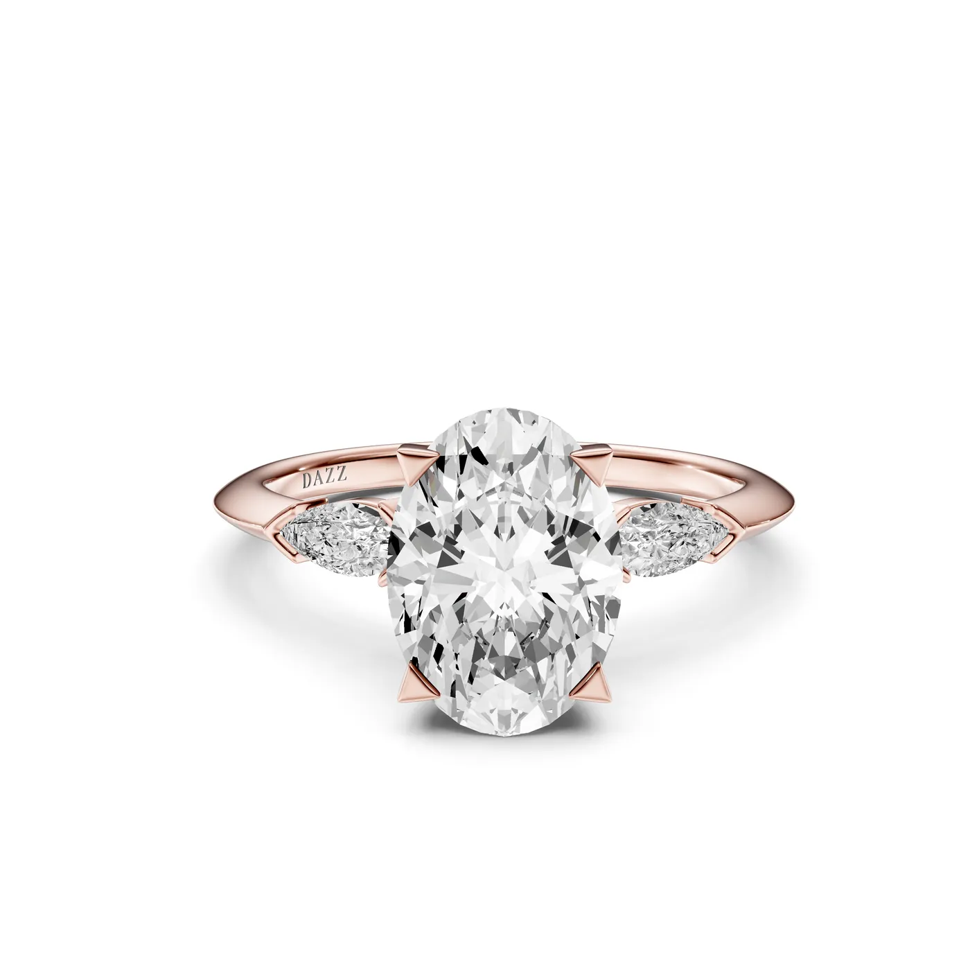Oval DAZZ Ring, Rose gold — DAZZ diamonds