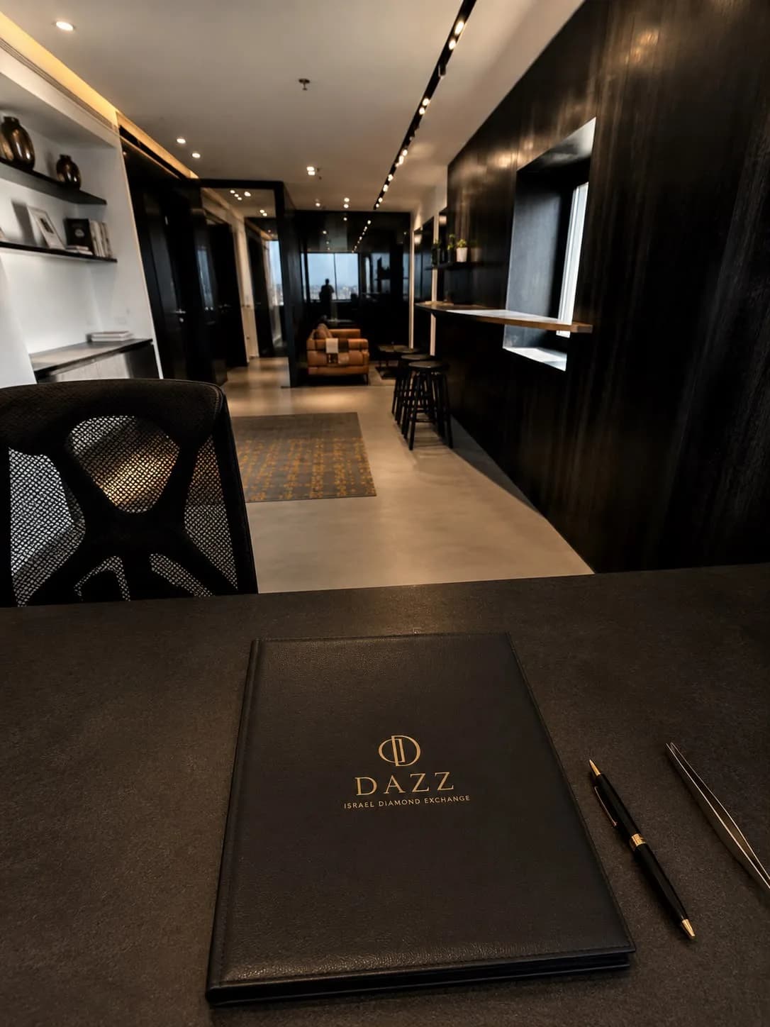 The DAZZ offices at the Israel Diamond Exchange, Ramat Gan — where every piece is made