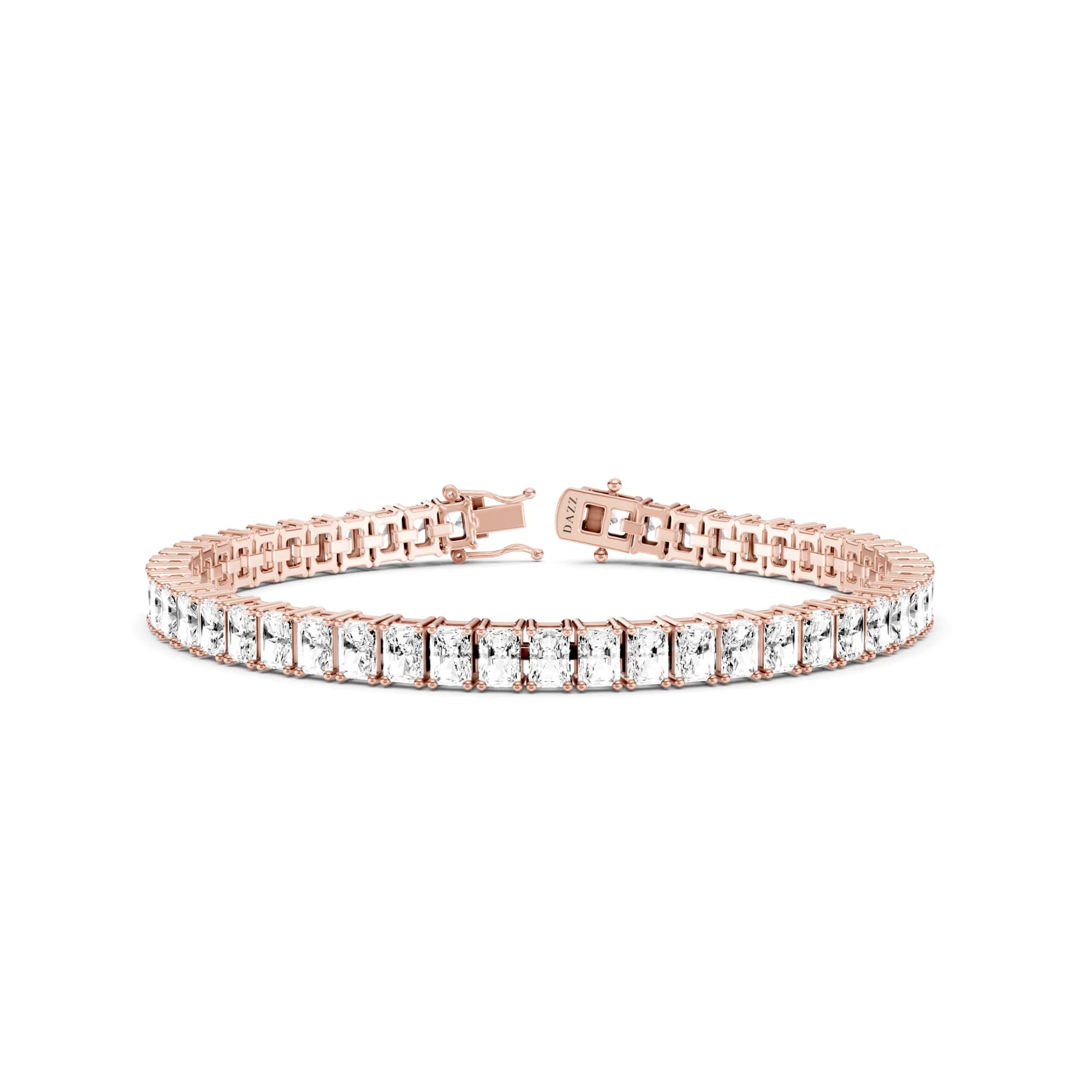 Radiant Diamond Tennis Bracelet, Radiant cut, Rose gold — DAZZ diamonds